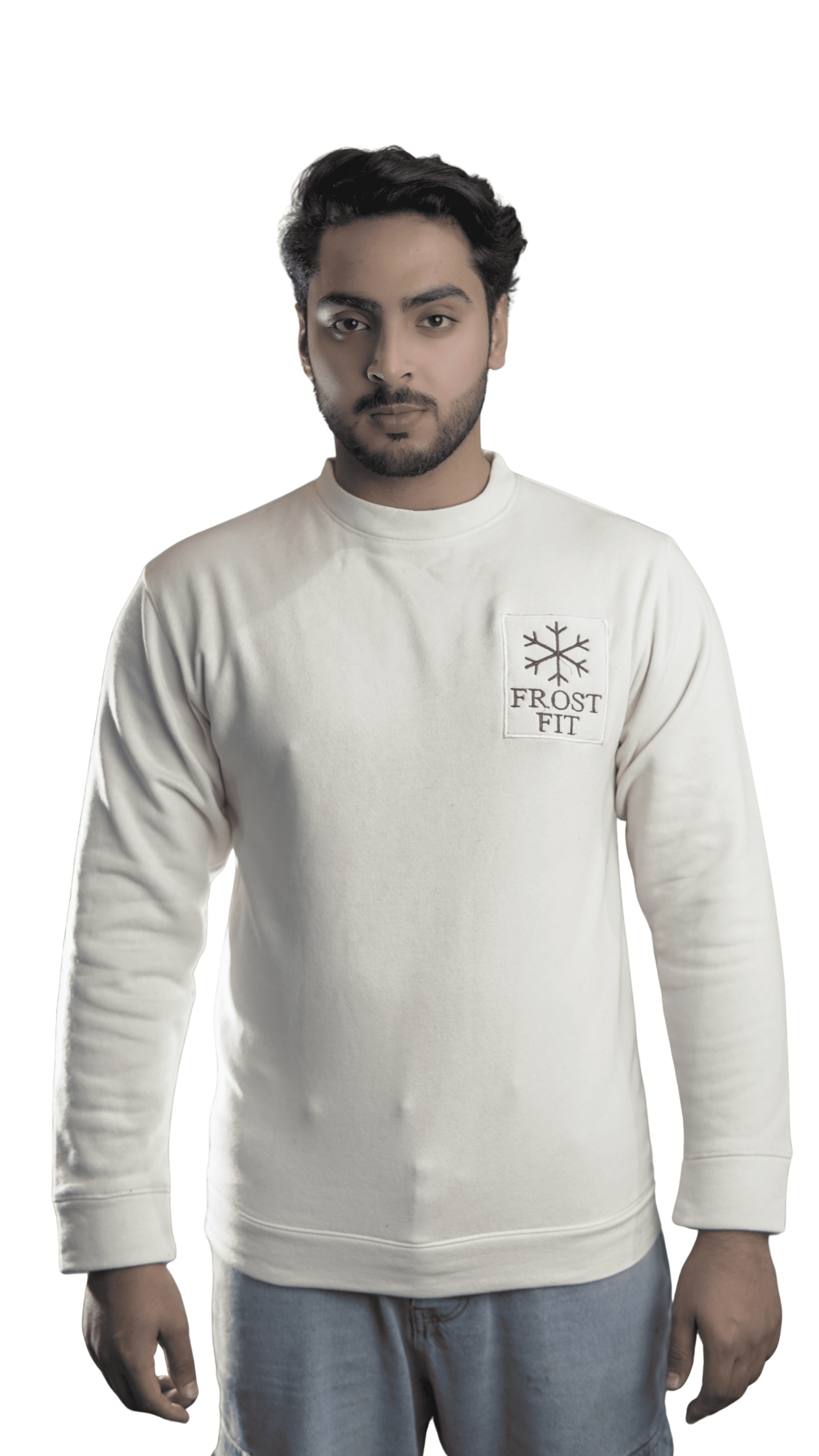 Frost Fit Cream Minimal Sweatshirt