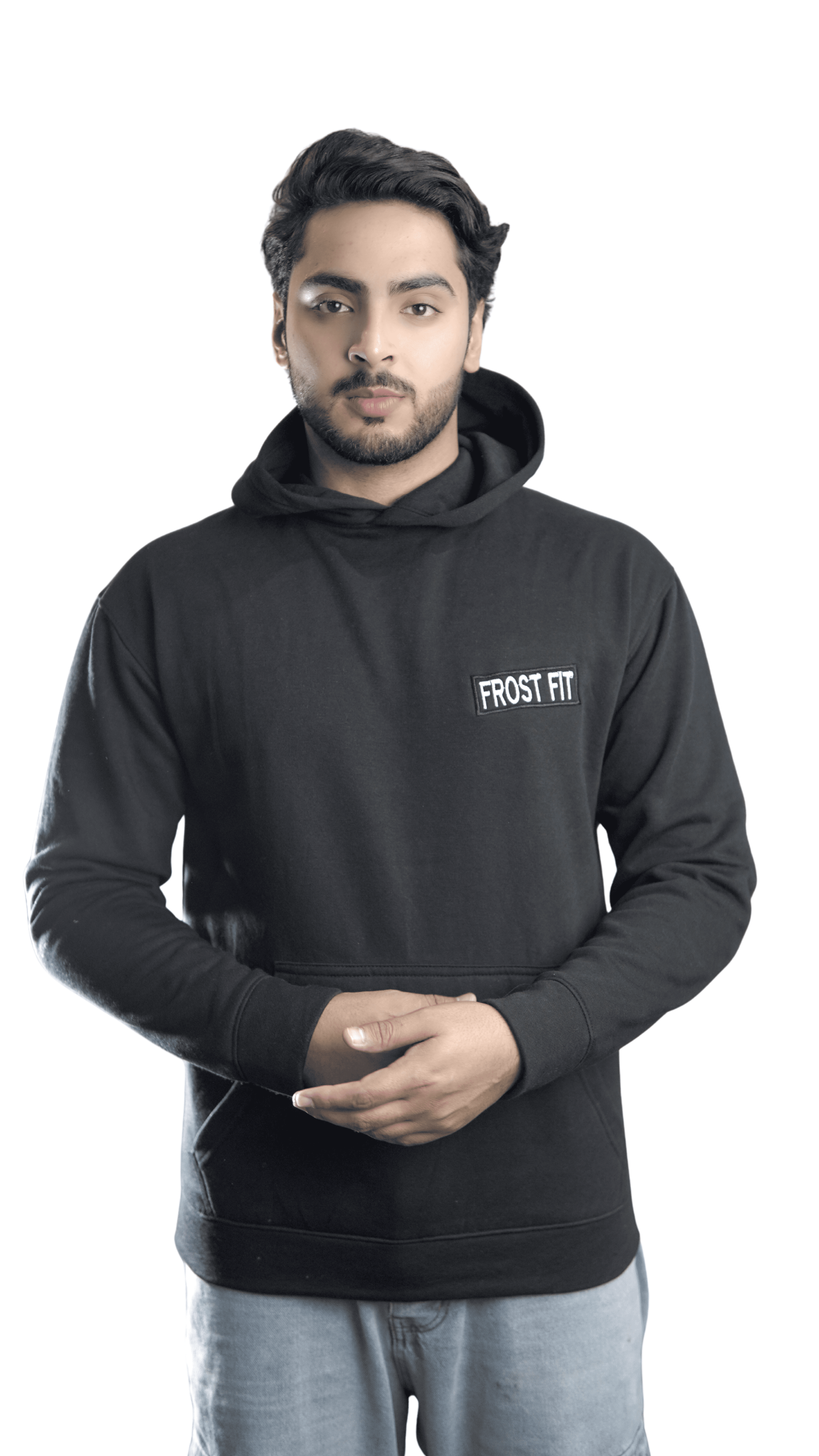 Frost Fit Black Graphic Hoodie