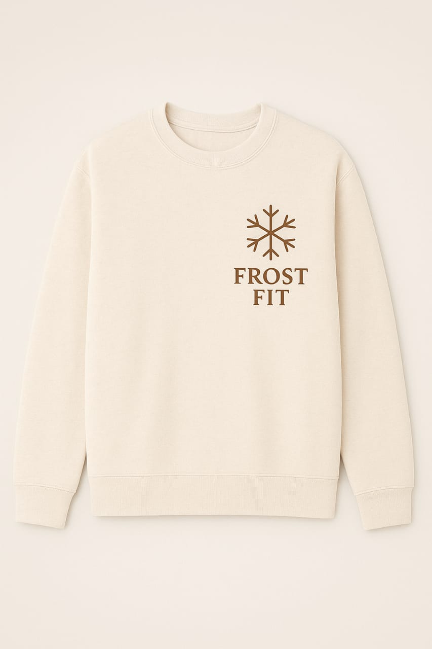 Frost Fit Cream Minimal Sweatshirt