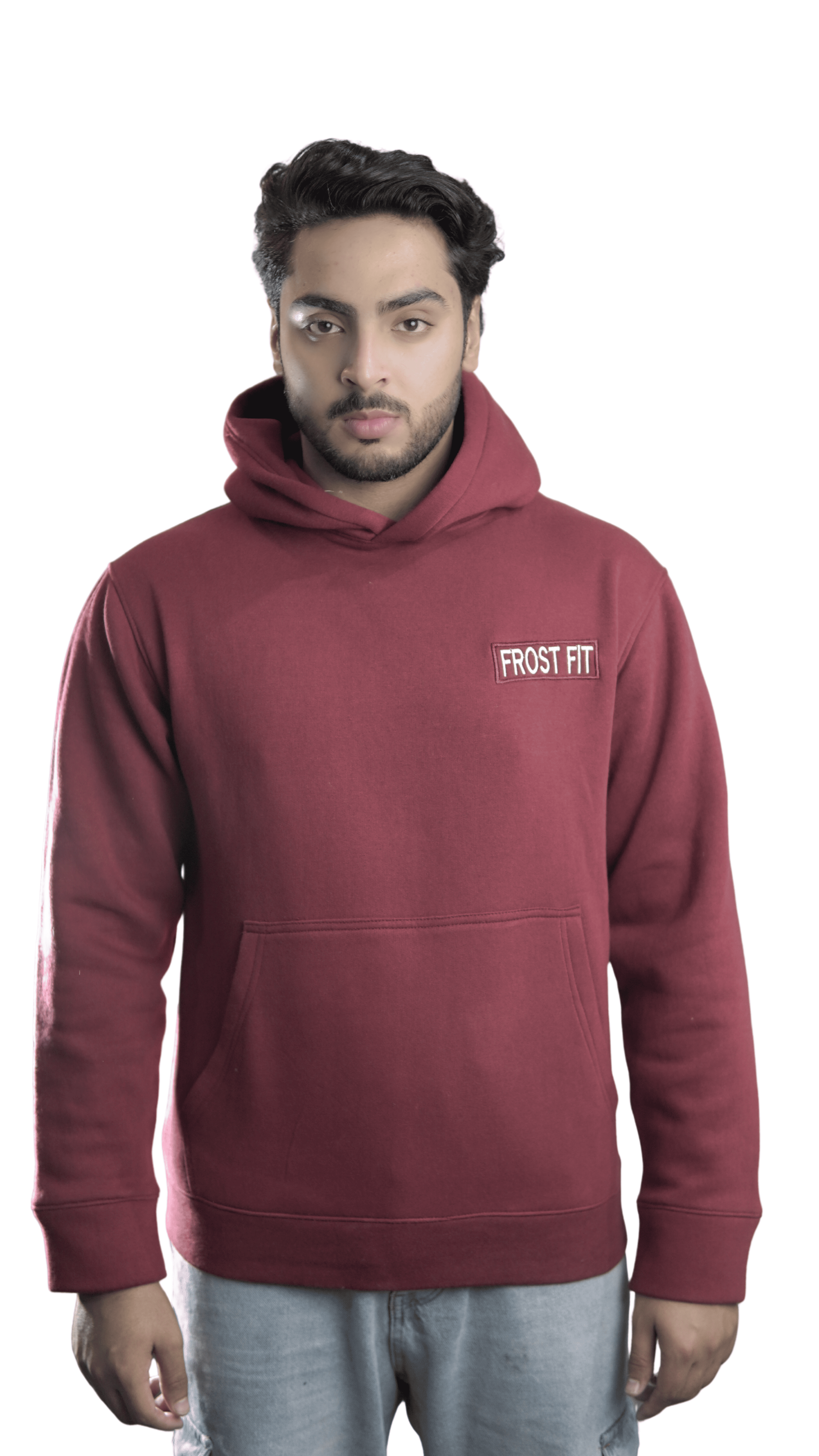 Frost Fit Maroon Anime Hoodie