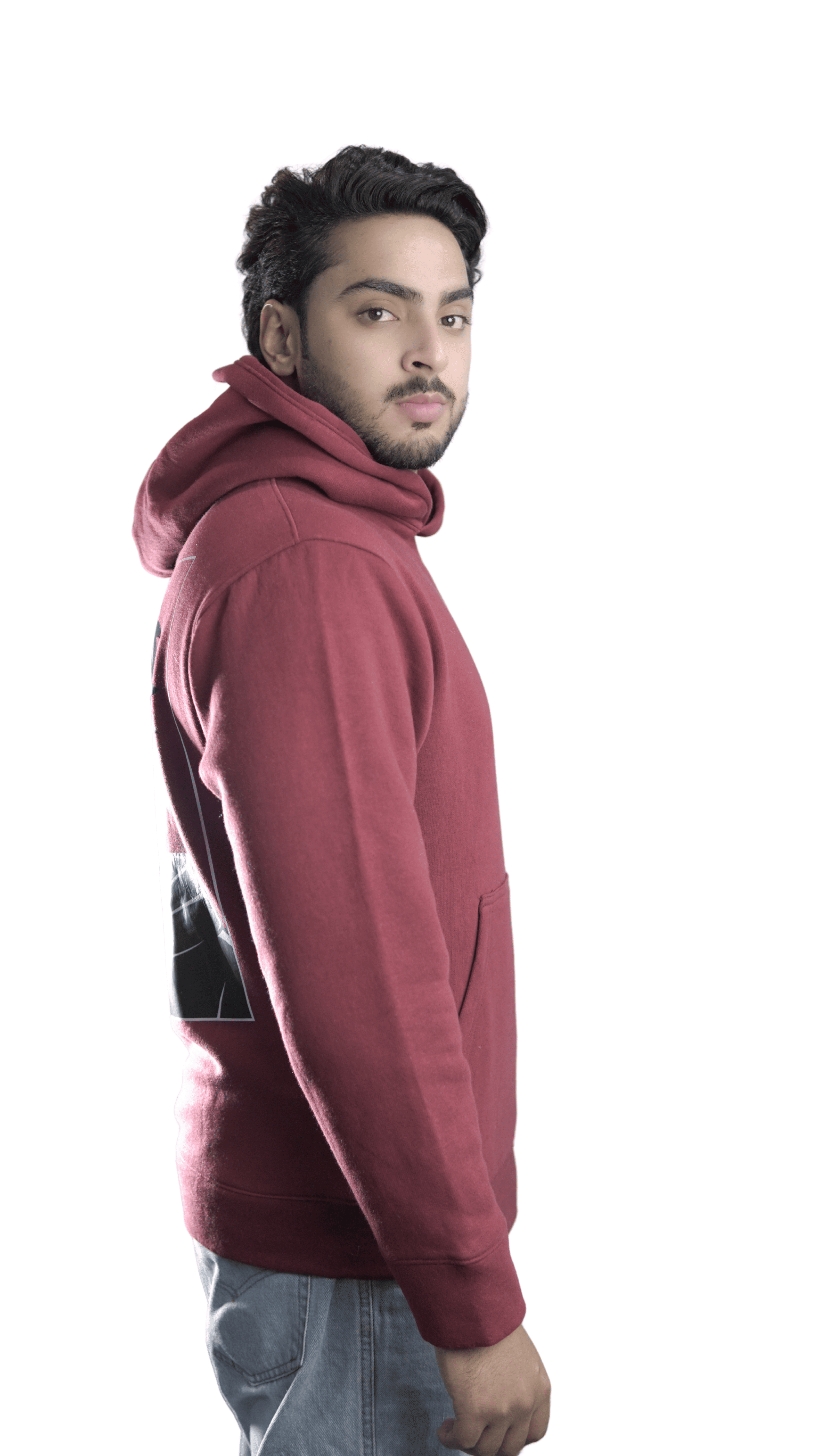 Frost Fit Maroon Anime Hoodie