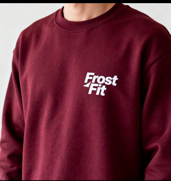 Frost Fit Maroon Bold Sweatshirt
