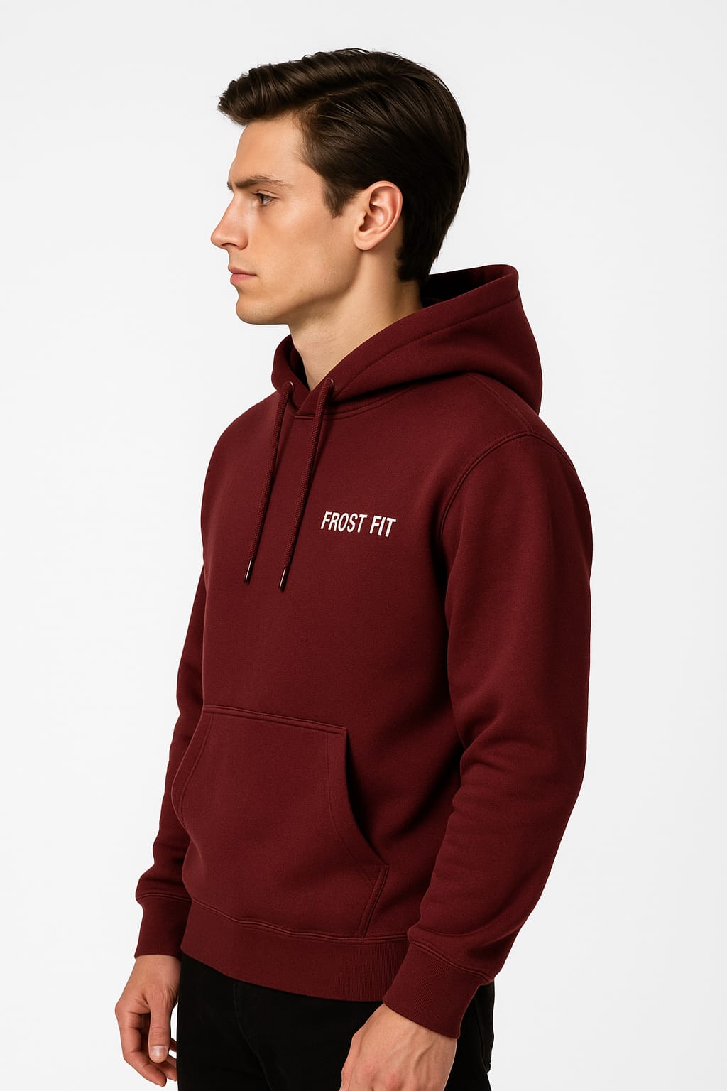 Frost Fit Maroon Anime Hoodie