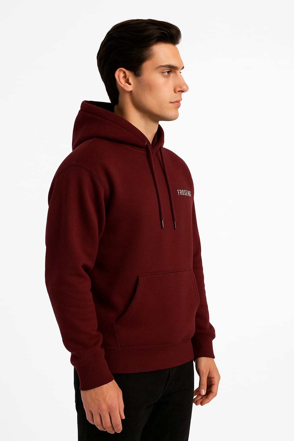 Frost Fit Maroon Anime Hoodie