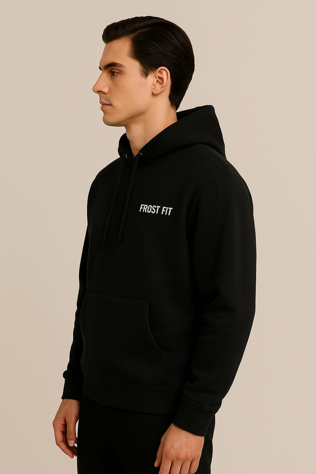 Frost Fit Black Graphic Hoodie