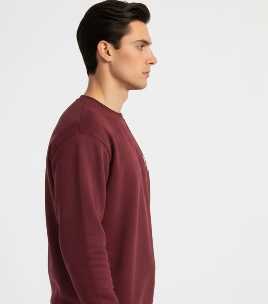 Frost Fit Maroon Bold Sweatshirt