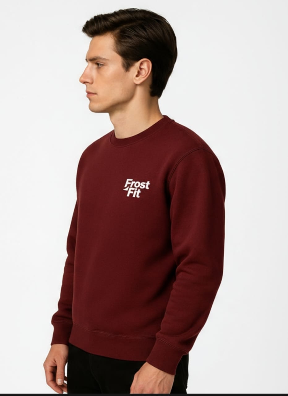 Frost Fit Maroon Bold Sweatshirt
