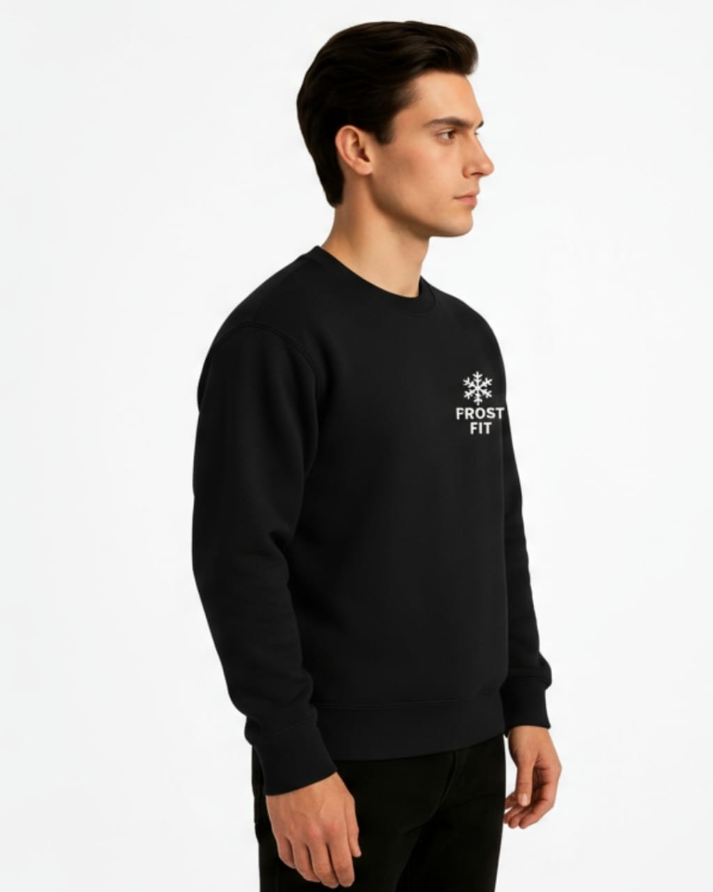 Frost Fit Black Essential Sweatshirt