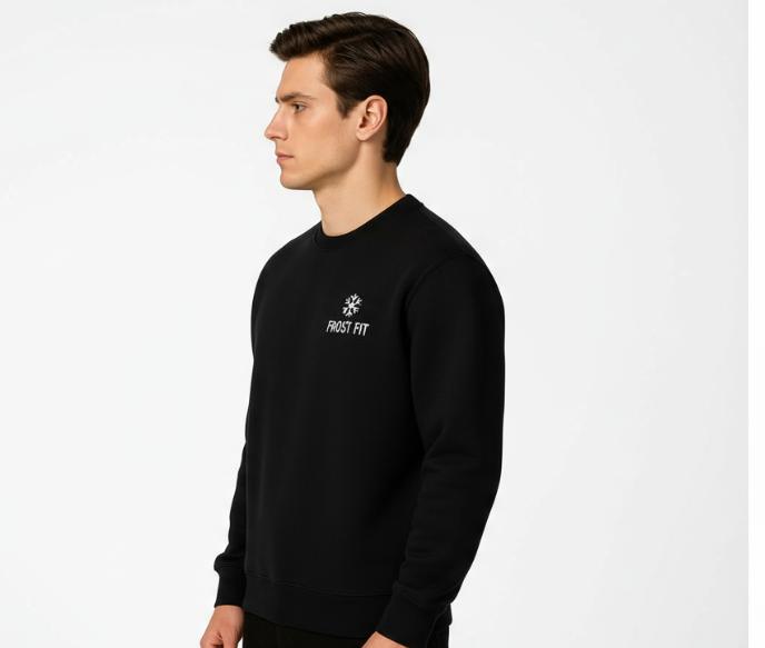Frost Fit Black Essential Sweatshirt