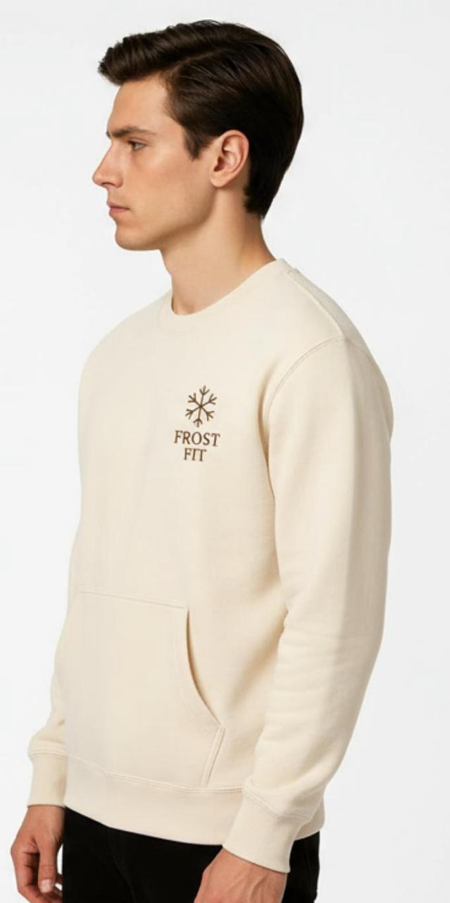 Frost Fit Cream Minimal Sweatshirt