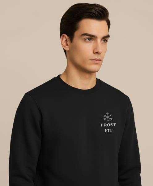 Frost Fit Black Essential Sweatshirt