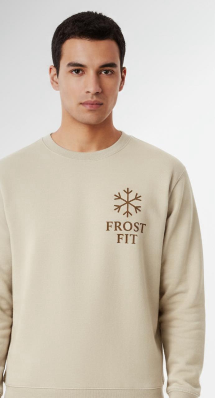 Frost Fit Cream Minimal Sweatshirt