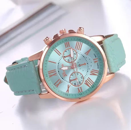 Ladies Watch Leather Wristwatch
